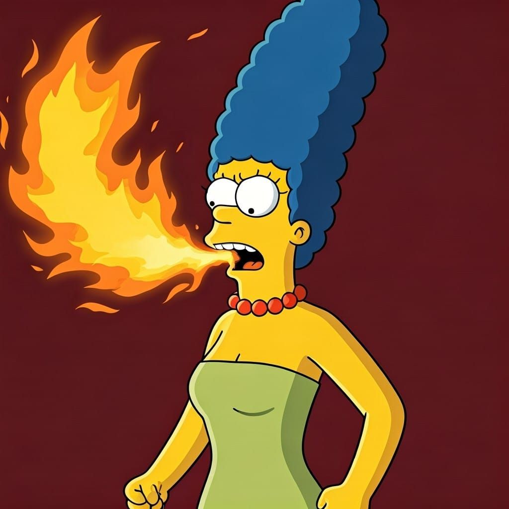 Marge Simpson Unleashes Fiery Fury