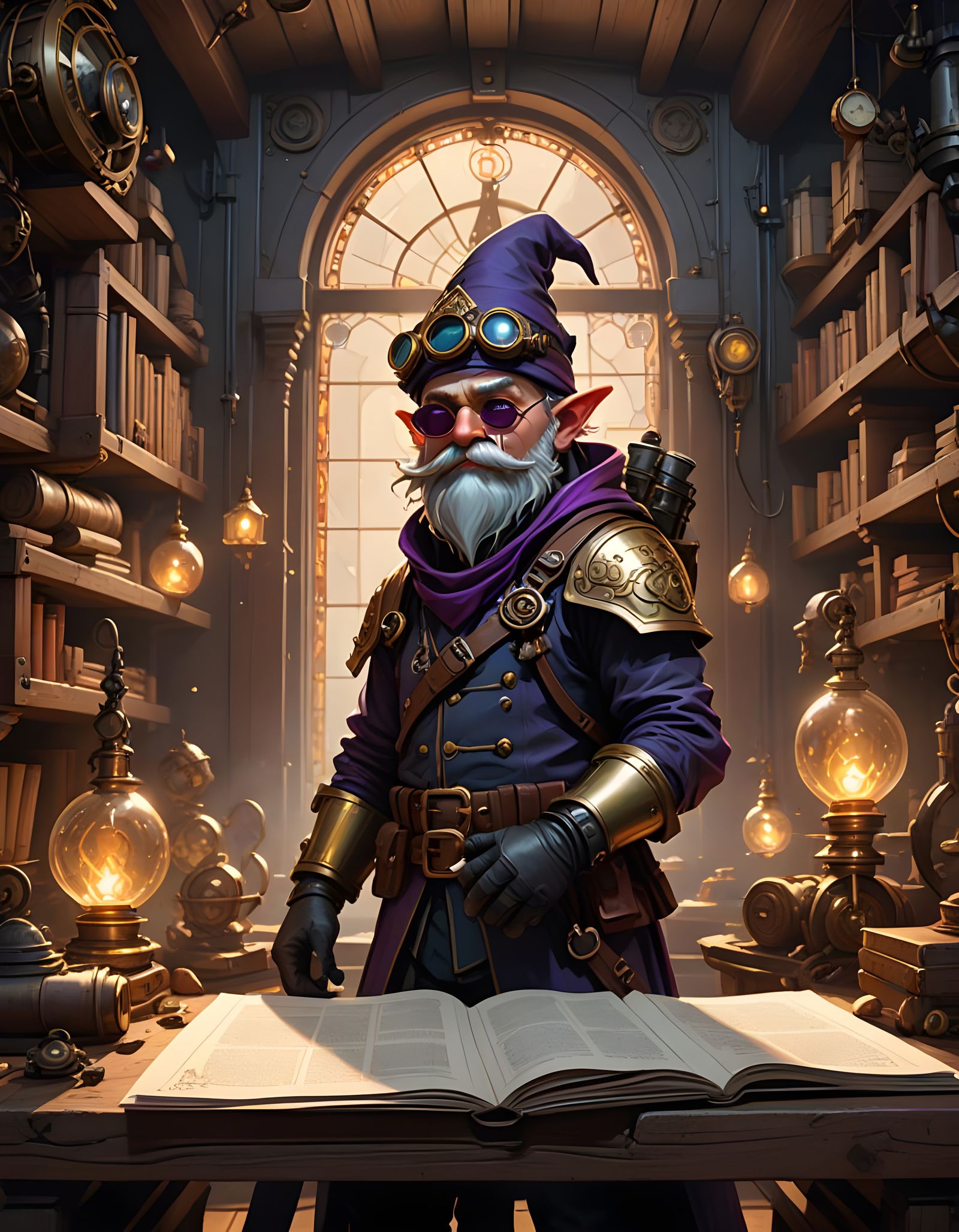 Clockwork Gnome Artificer in a Mystical Kaladesh Setting