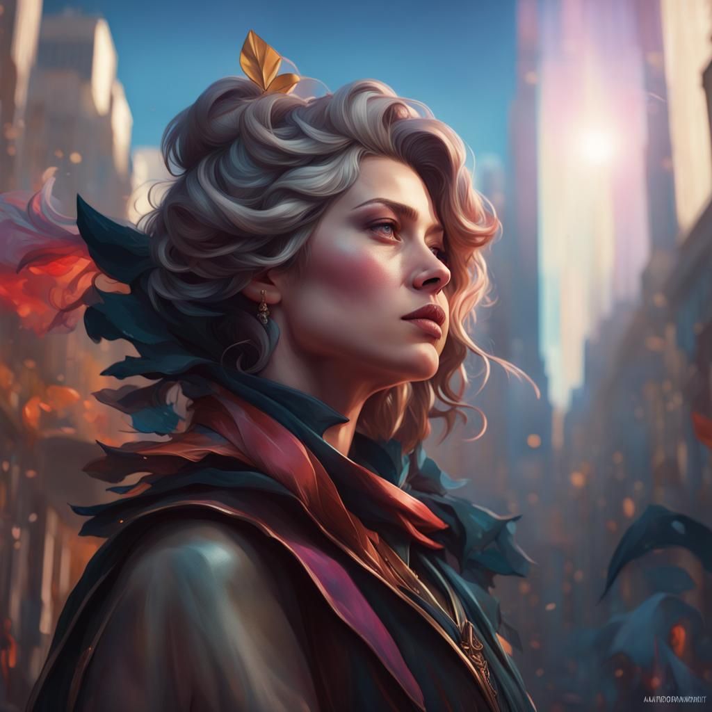 Detailed Portrait with Dynamic Lighting in 8K Resolution