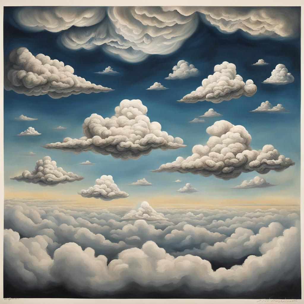 Surreal Anthropomorphic Clouds in Dreamscape