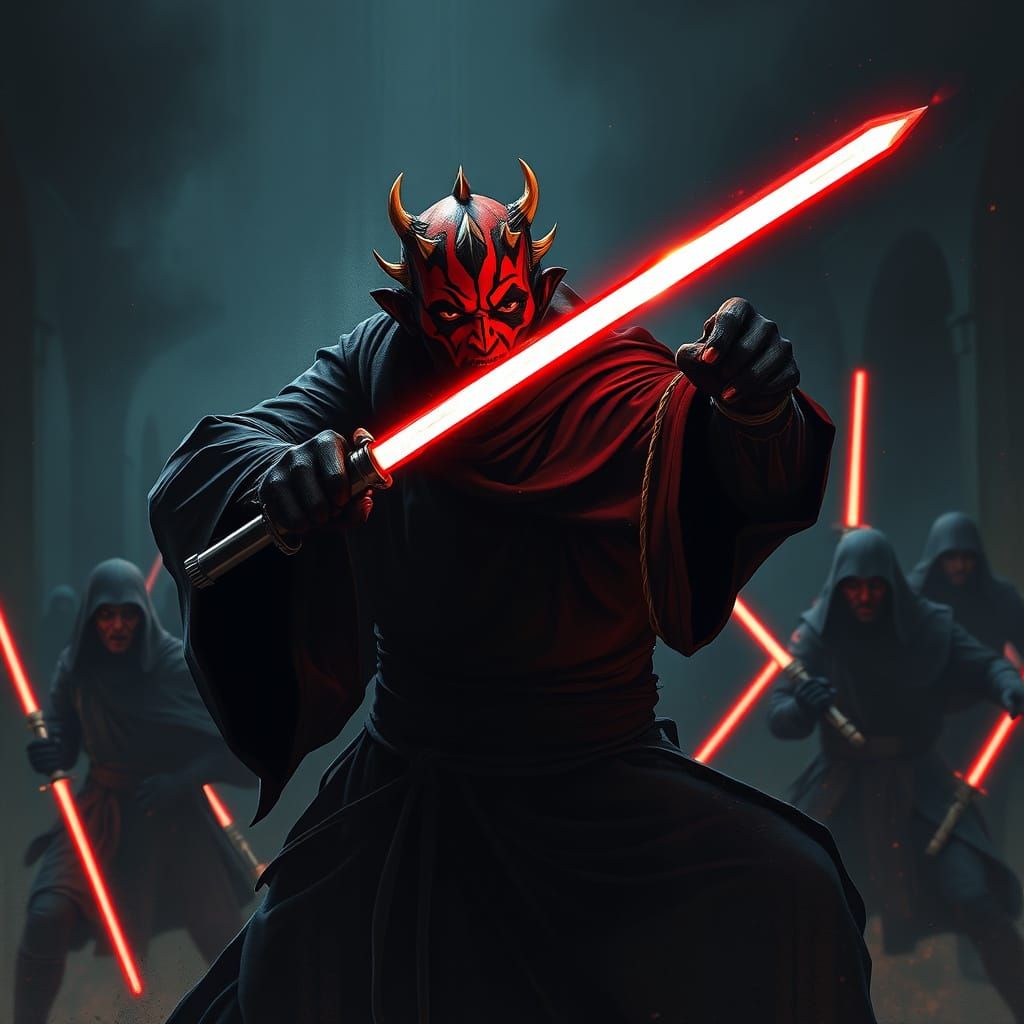 Dark Sith Lord Engages Fierce Jedi Battle in Haunting, Gothi...