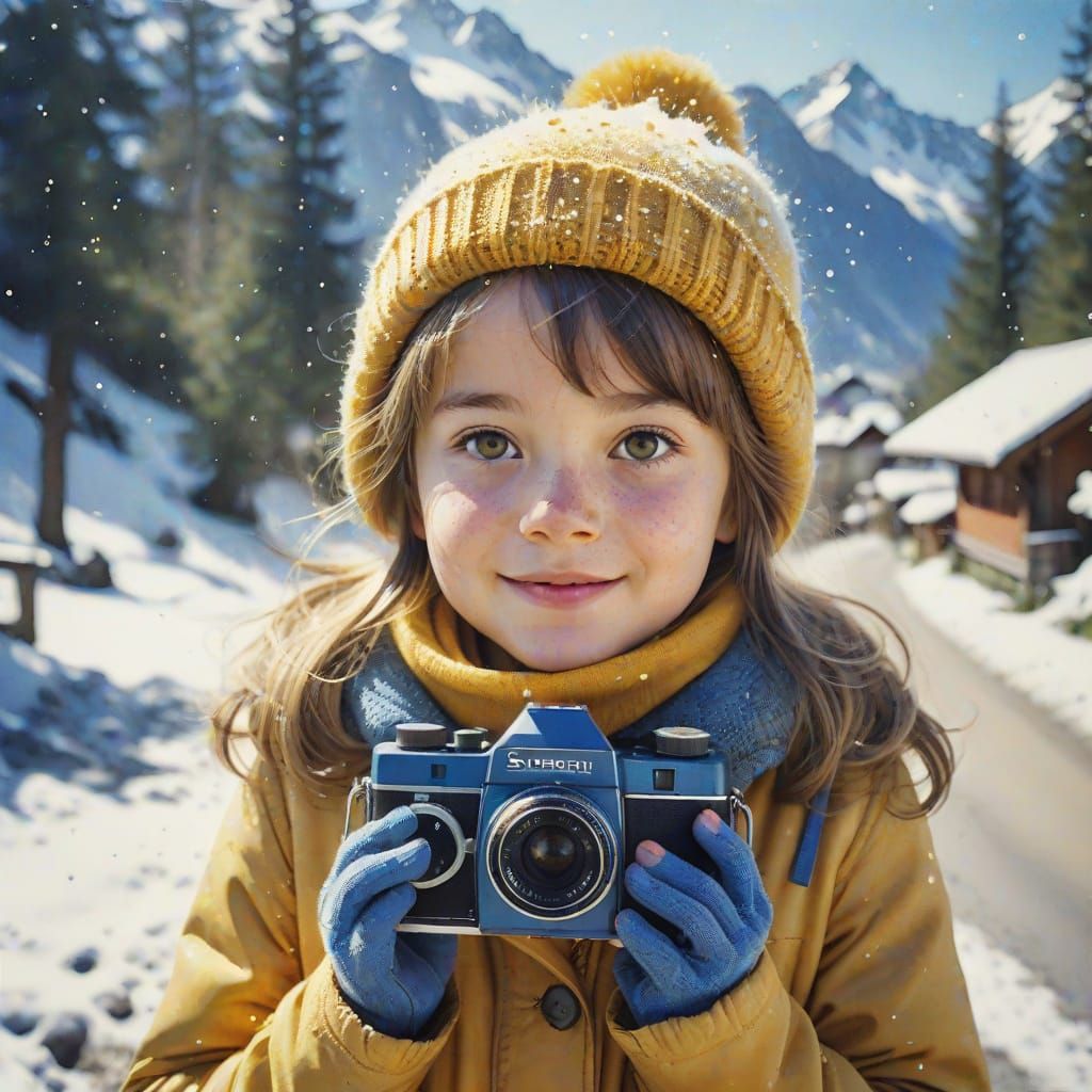 
Sunny Cold Season. 
A portrait of a  little Girl that conve...