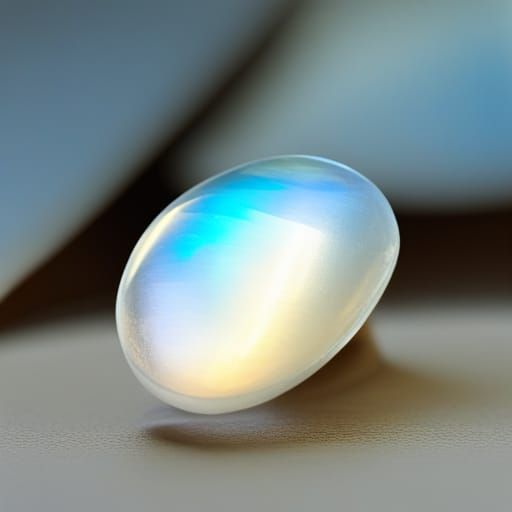 Ethereal Moonstone Gem with Iridescent Glow