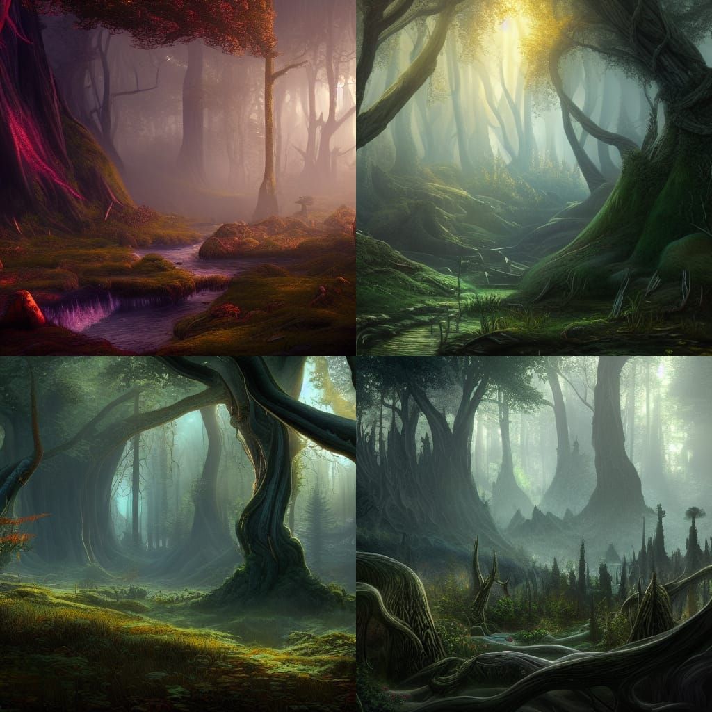 Enchanted Elven Forest Concept Art