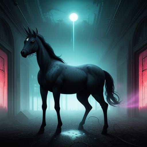 Glowing Centaur in Liminal Dreamscape Portrait