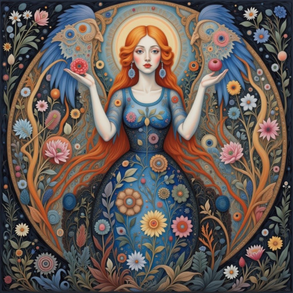 Botanical Fae and Surreal Persons in Digital Art