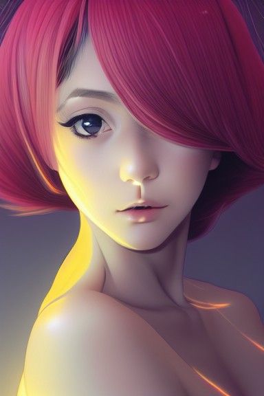 Seductive Anime Model in Erotic Pose