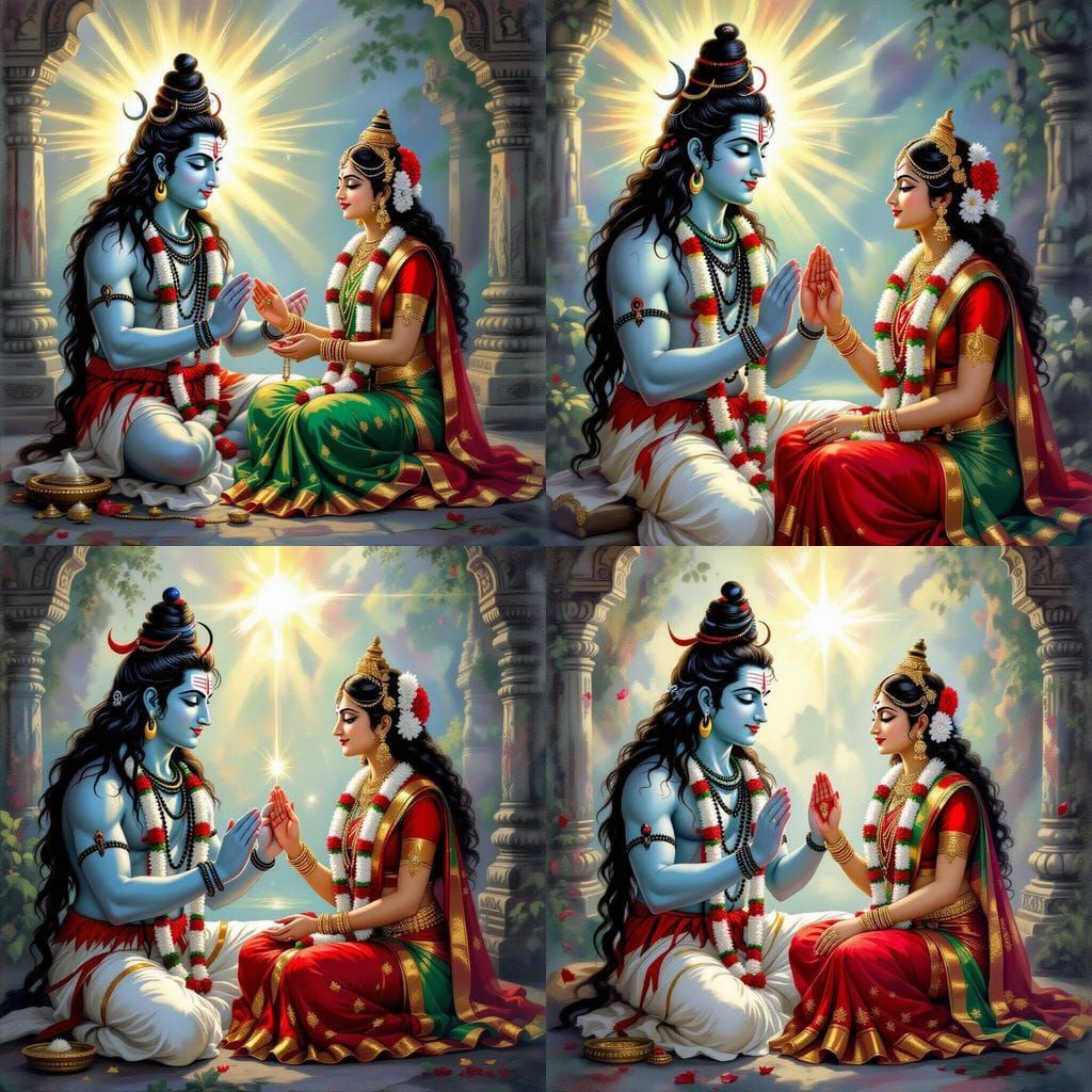 Lord Shiva and Parvati's Divine Wedding