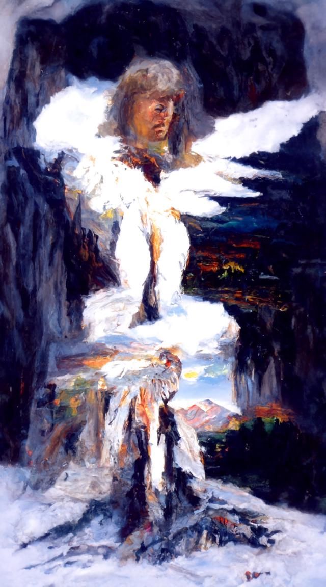 Angel of Apology and Regret Oil Painting