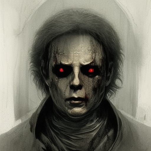 Michael Myers in Horror Art Style