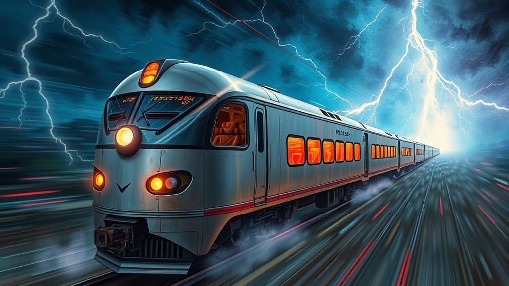 Time-Traveling Train Absorbing Prismatic Lightning