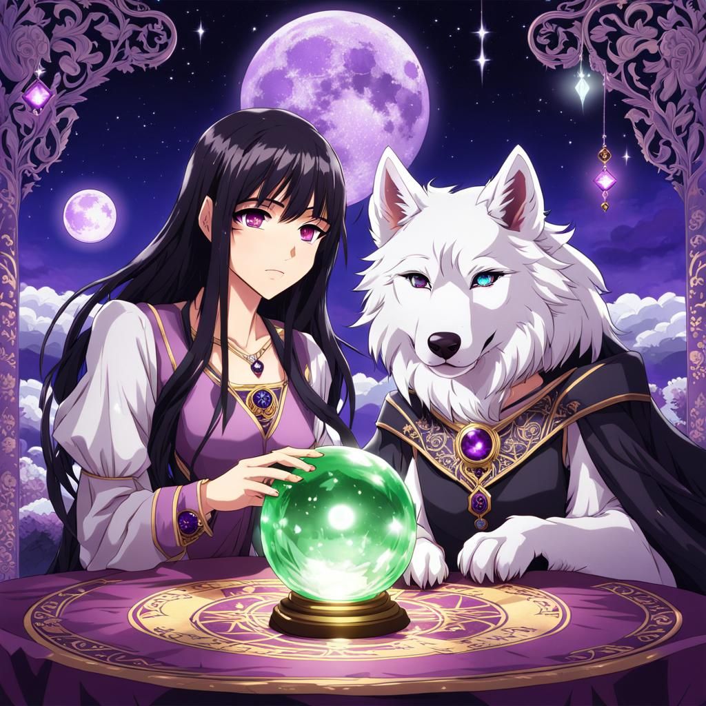 Psychic Wolfie and Moon