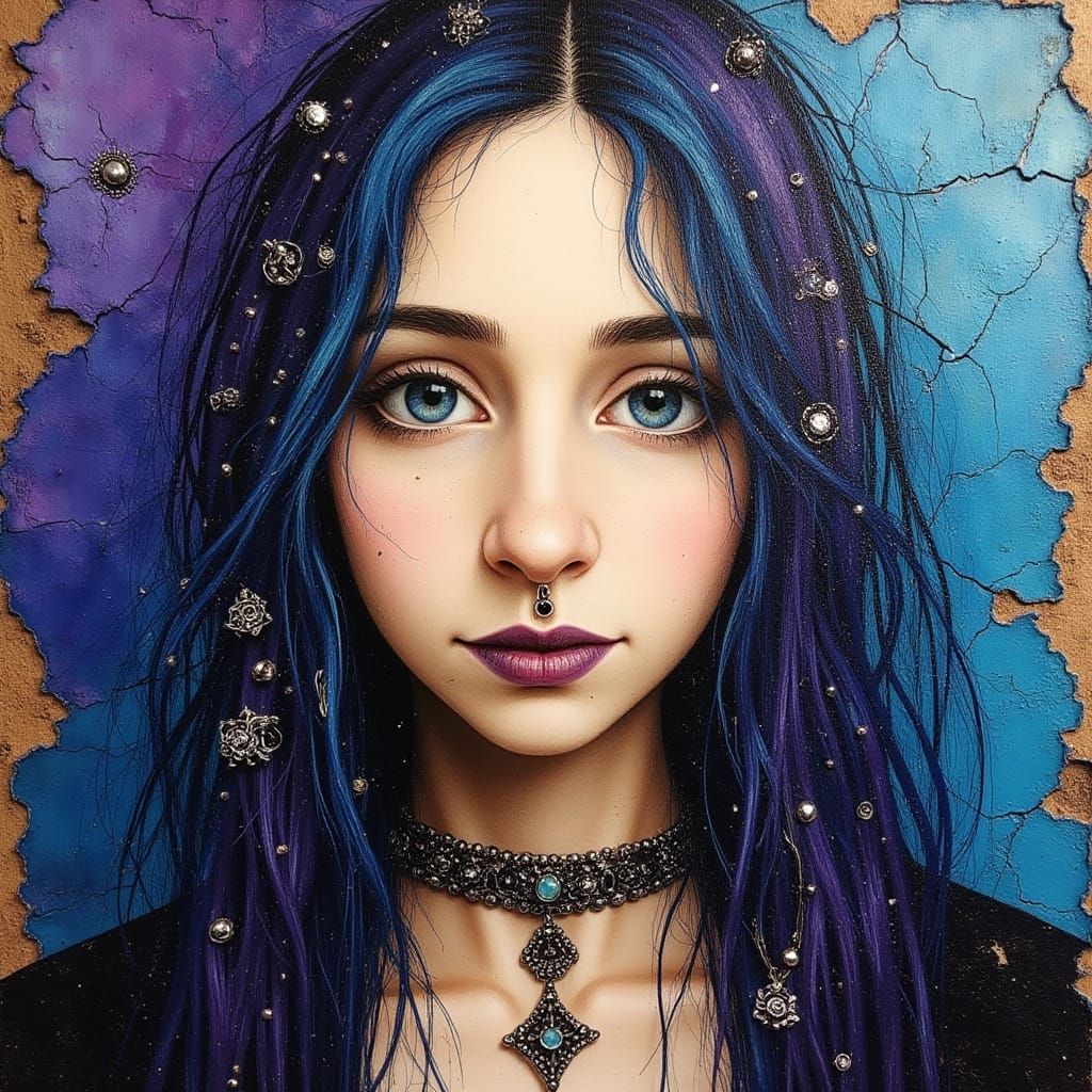 Ancient Oil Painting of Enchanting Fantasy Goddess