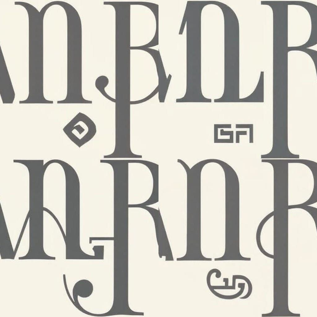 Elegant MP Logo with Ancient Greek Meander Underline