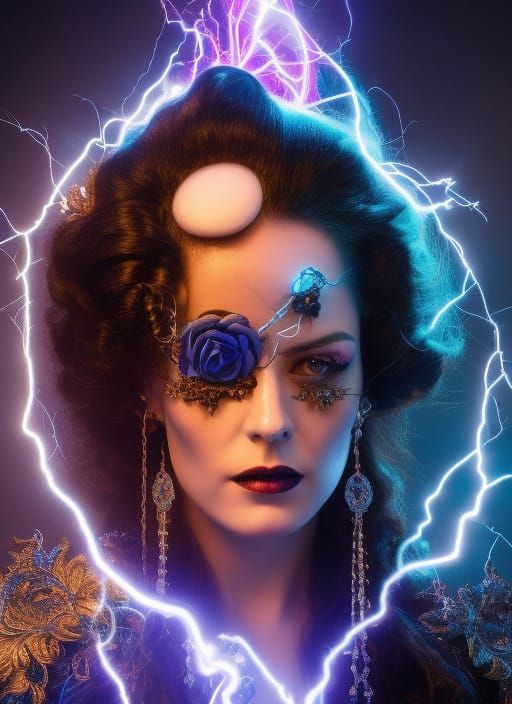 Electric Witch in Rococo Baroque Style