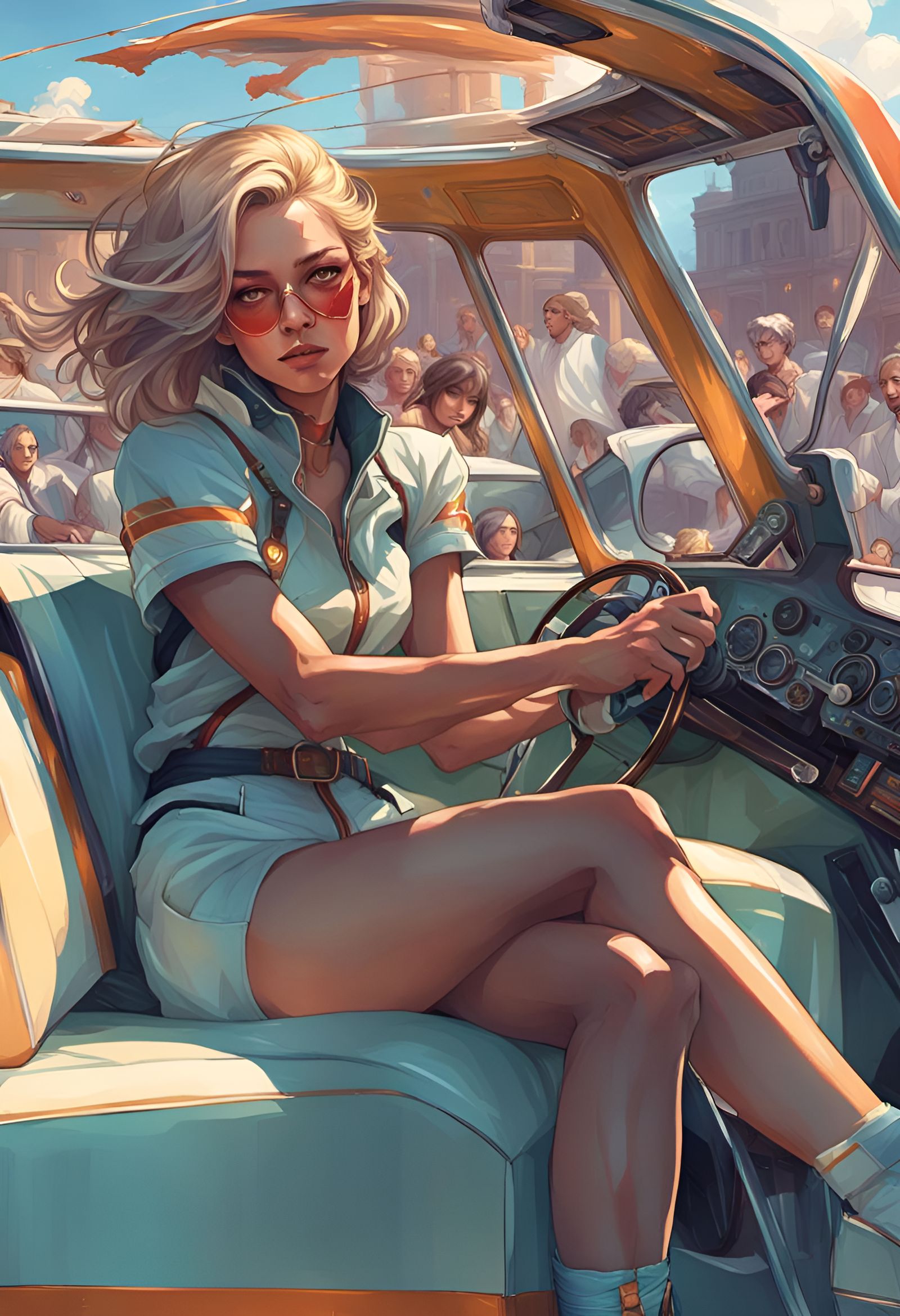 Teenage Speed Demon Portrait in Hyperdetailed Digital Art