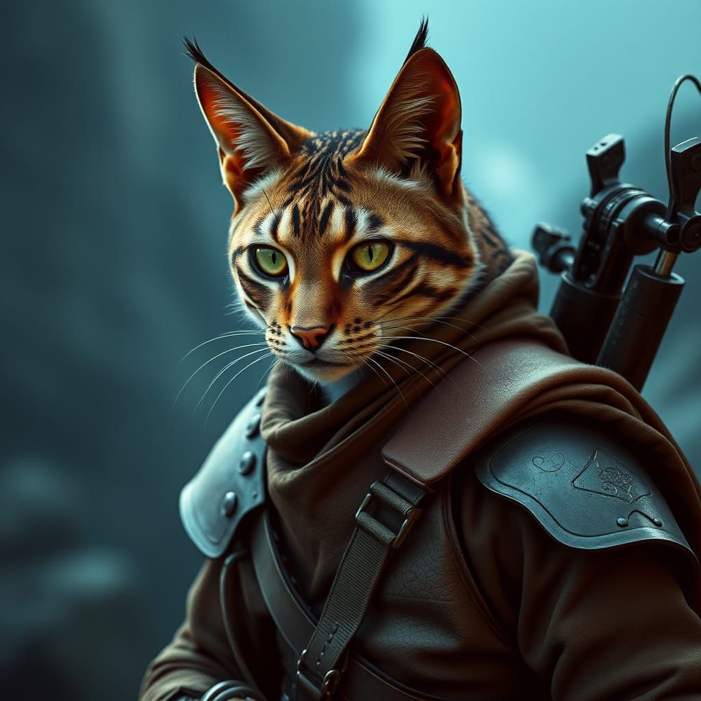 Tabaxi Artificer in Cinematic Film Still