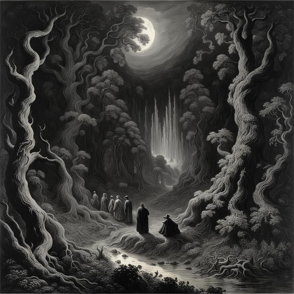 Eldritch Forest: A Gothic Painting