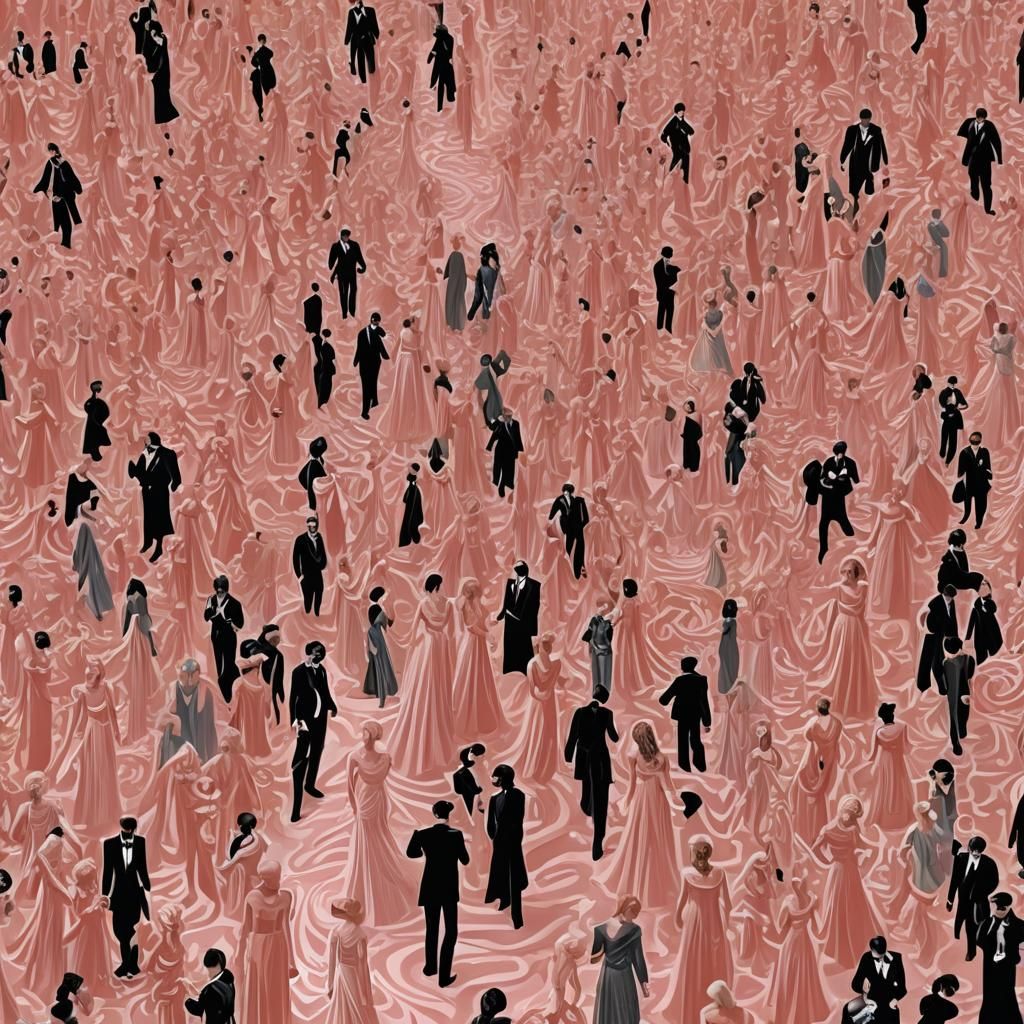 Cybernetic Angels Fall in Cyberpunk Metropolis