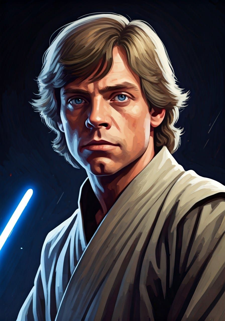 Painted Portrait of a Man with Light Hair