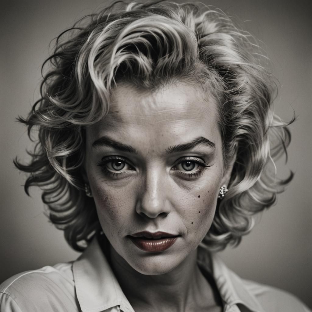 Marilyn Monroe Portrait in Photographic Style