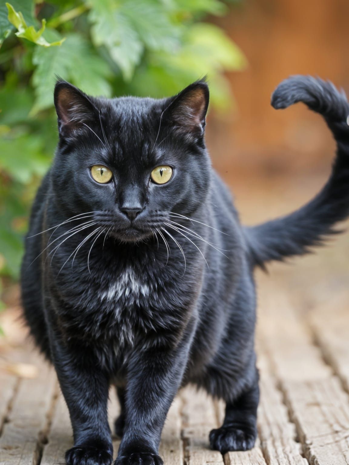Black Cat Portrait in Wildlife Photography Style