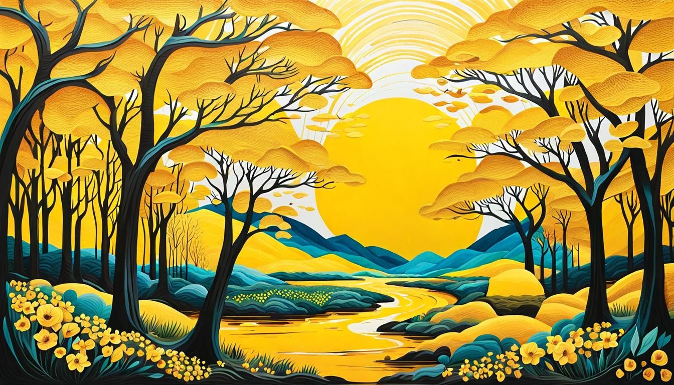 Vibrant Yellow Flower Field in Sunlight