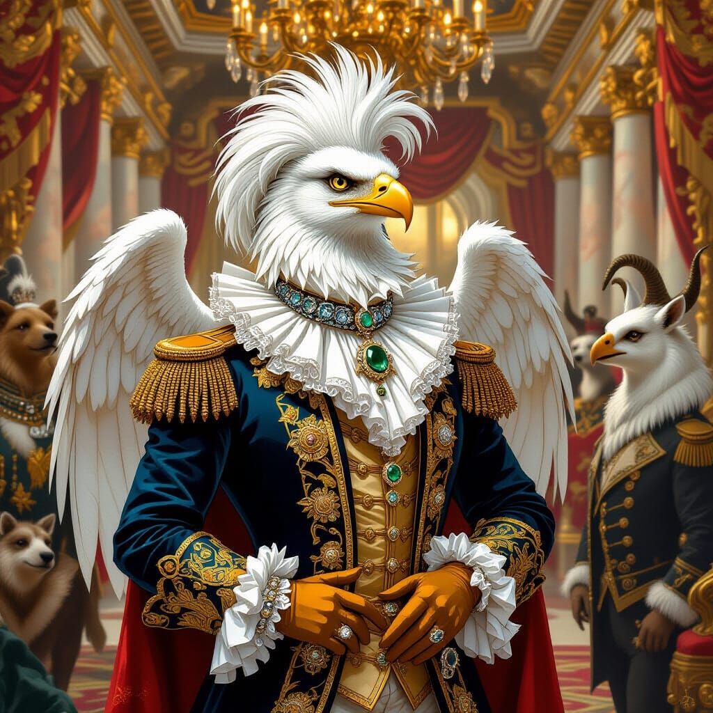 Baroque Griffin Holds Court in Grand Hall