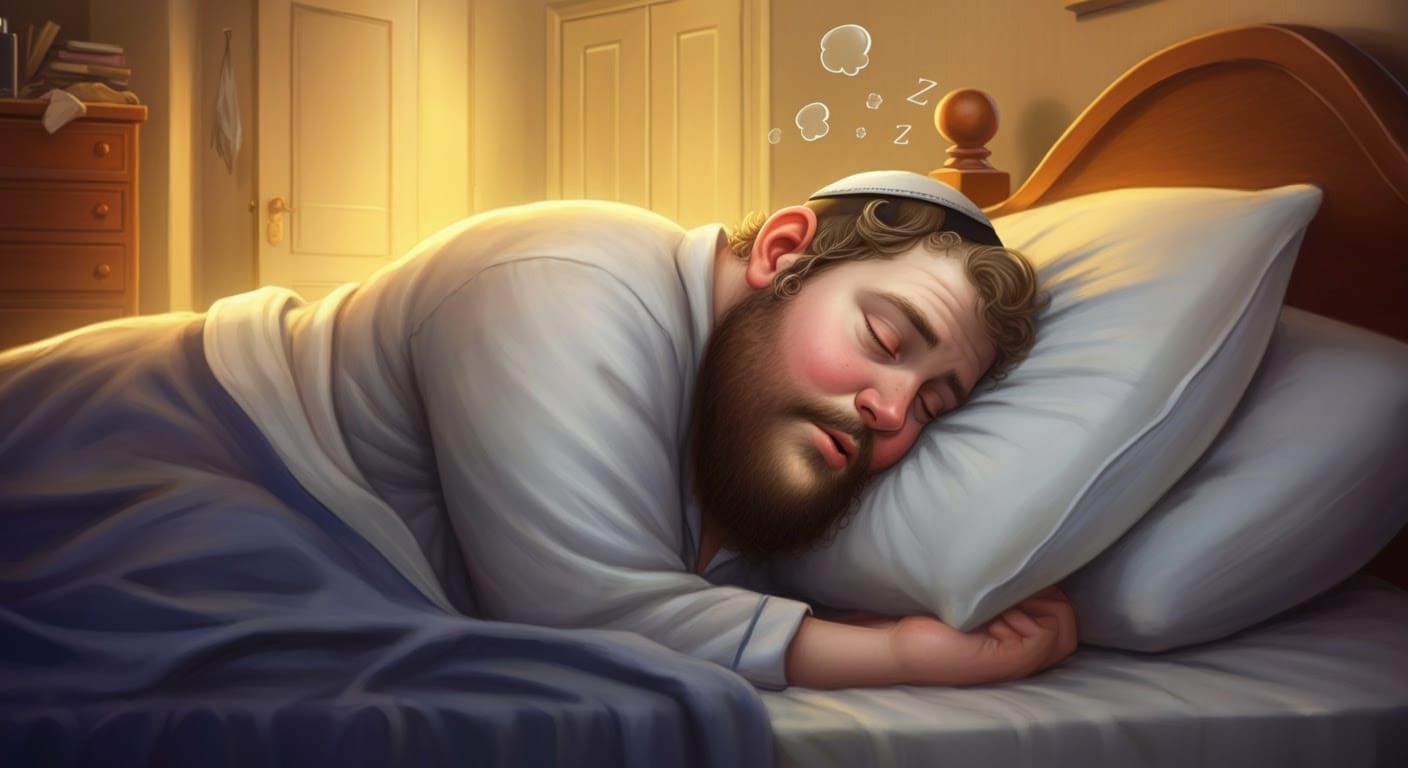 A Robust Hasidic Gentleman in Restful Slumber