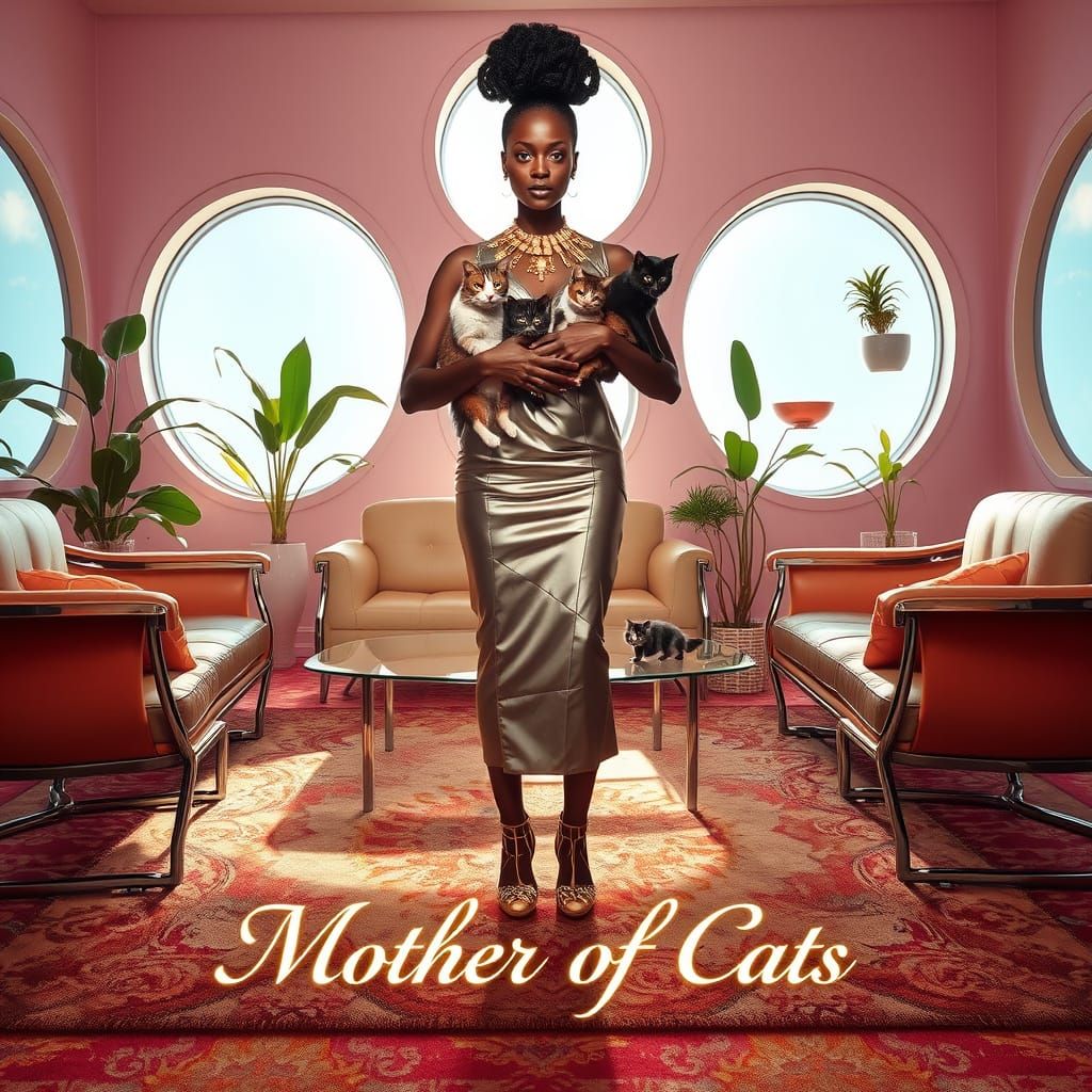 Afrofuturist Mother of Cats: Editorial Fashion Photography