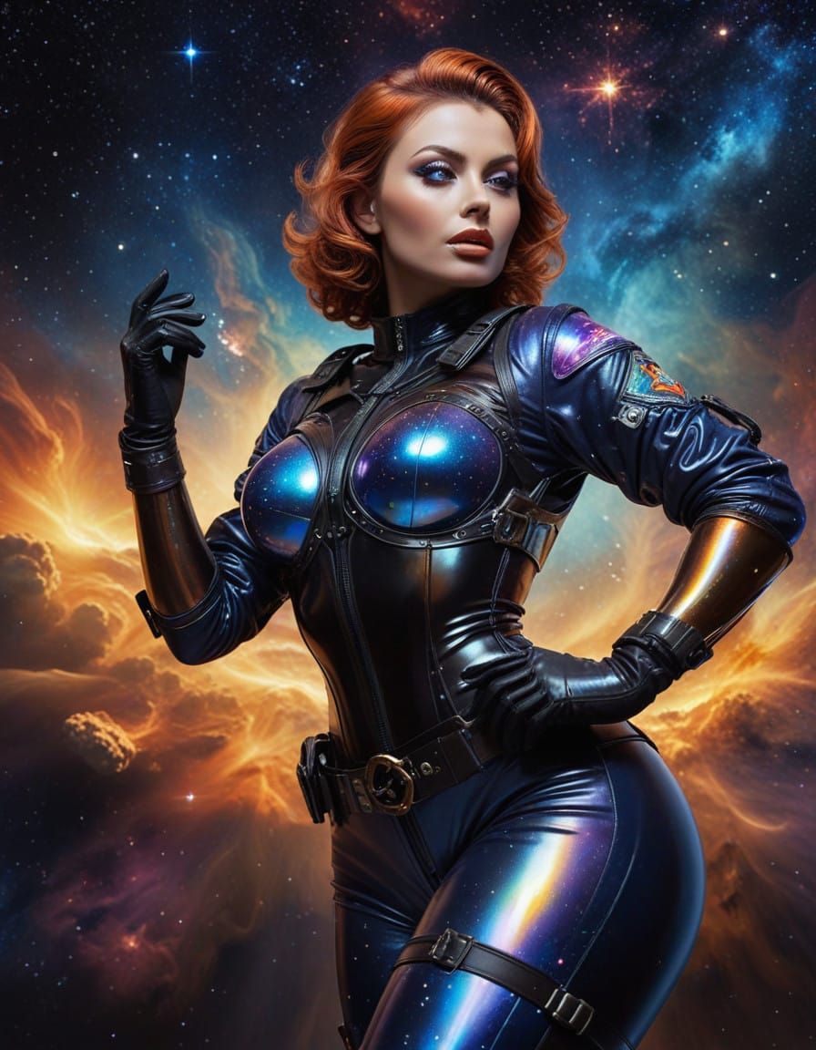 Galactic Goddess in Sci-Fi Corset