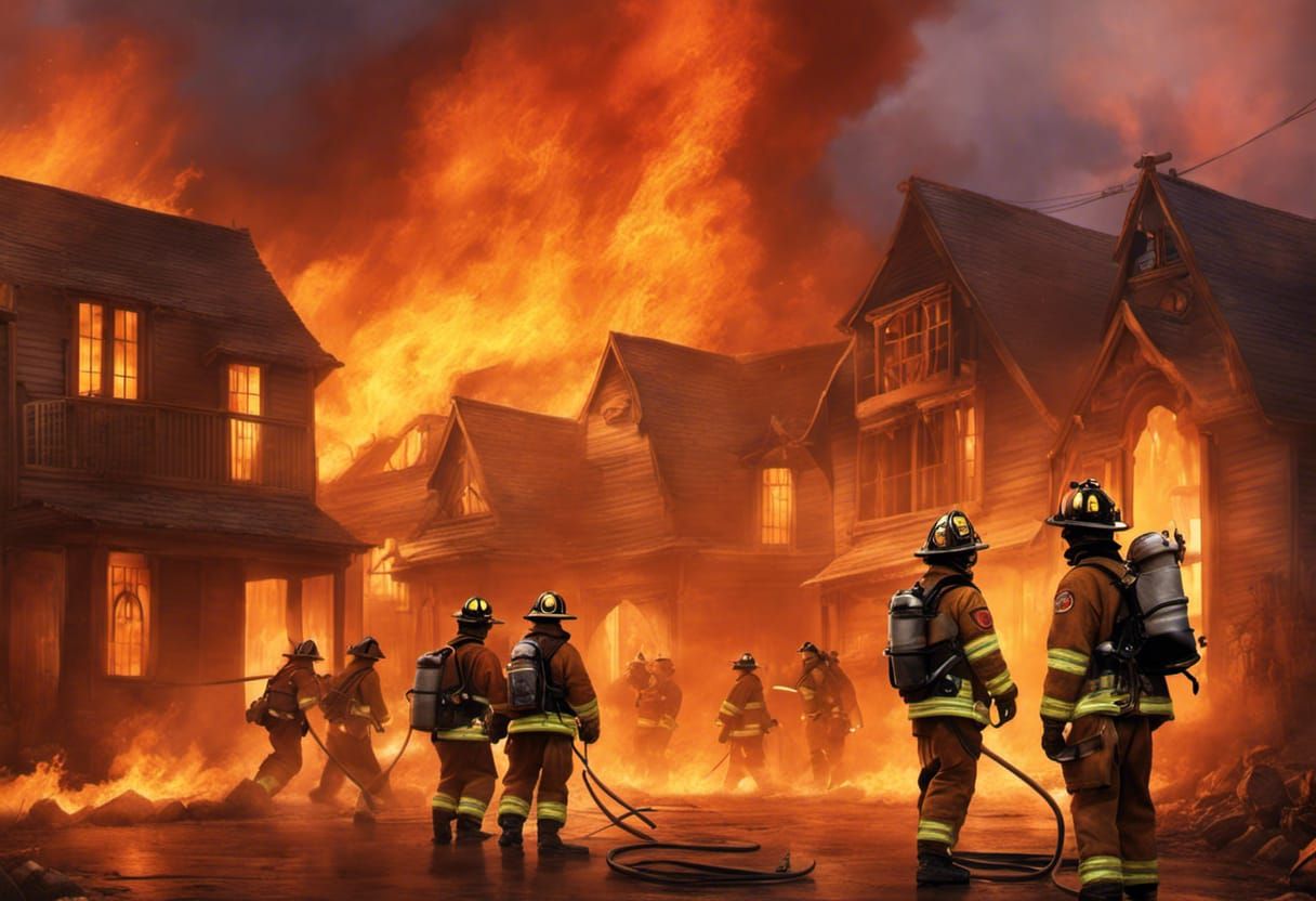 Firefighters Save Burning Town in Epic Photo