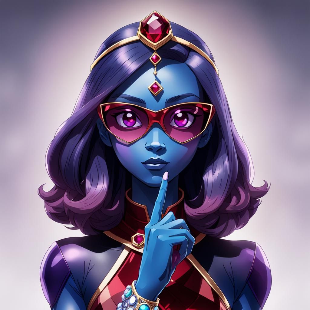 Garnet of Crystal Gems: 3D Digital Art