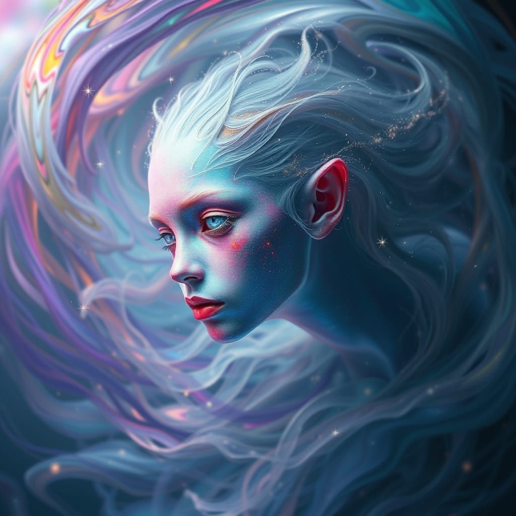 Interdimensional Entity in Vibrant Cosmic Vortex