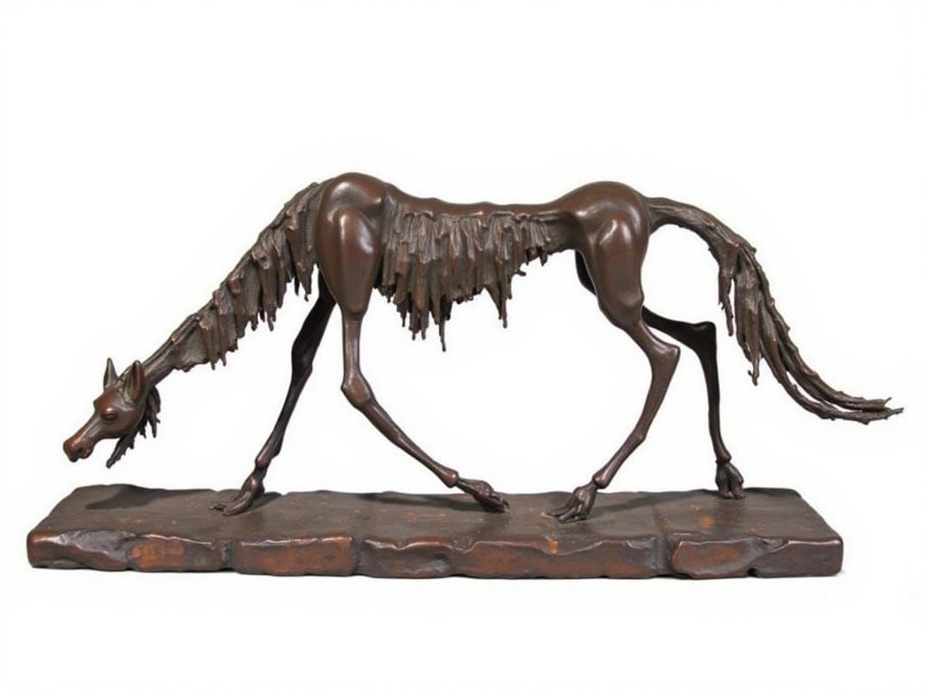 Elongated Bronze Sculpture in Giacometti Style