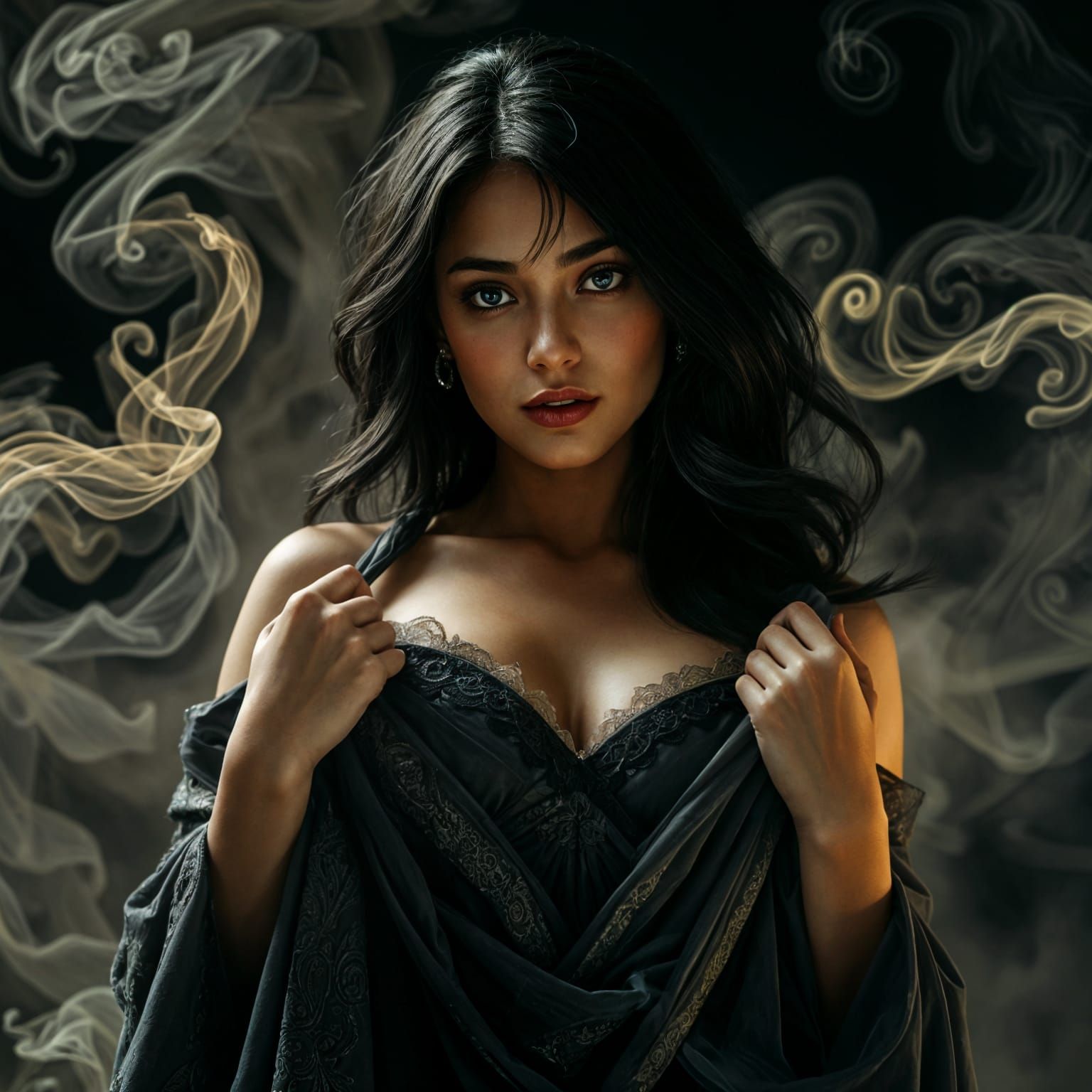 Ethereal Beauty in Dark Splendor