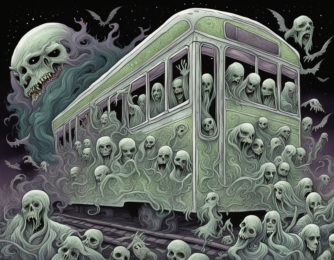 Mystical Soul Train Rushing Through Dark Space