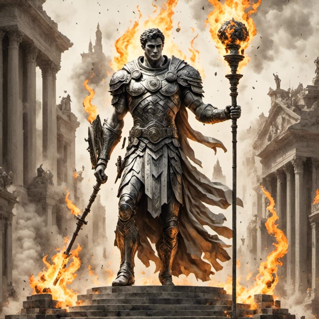 Torchbearer Sculpture in Burning Style