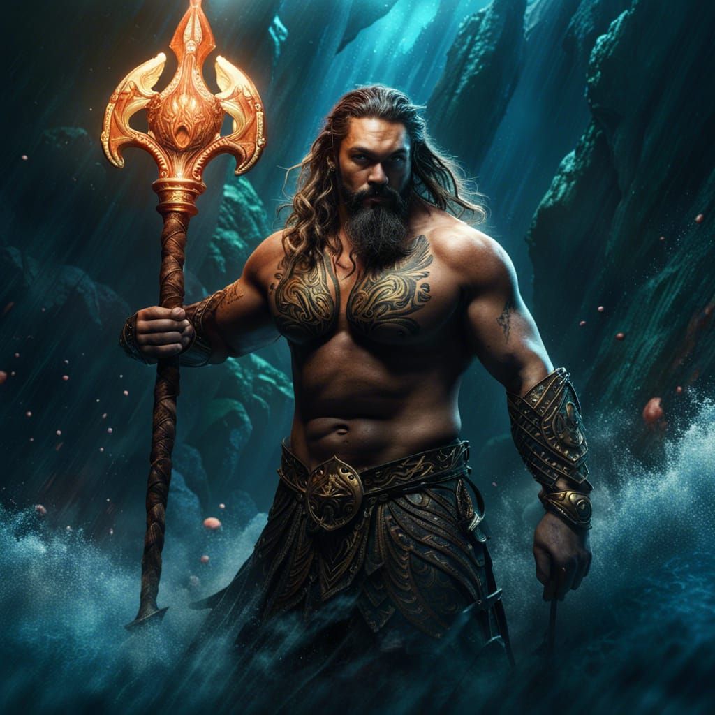 Poseidon: Roman God of the Sea, Detailed Matte Painting