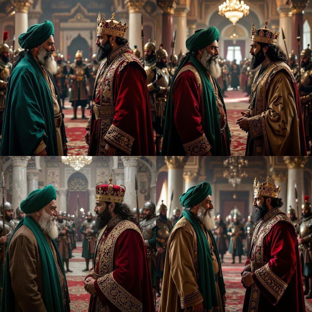 Sufi Dervish Confronts King in Grand Palace