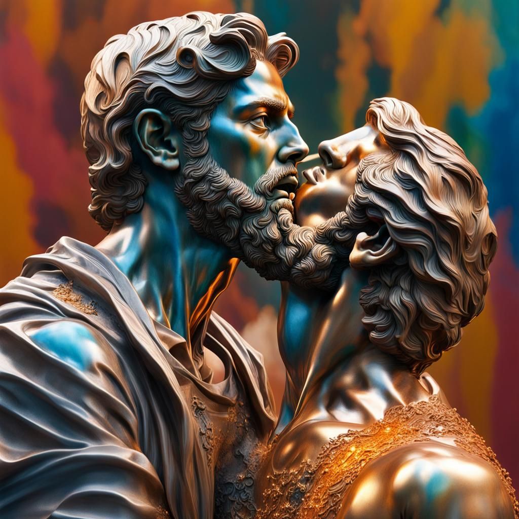 Michelangelo's David Sends a Kiss: Hyperrealistic Sculpture