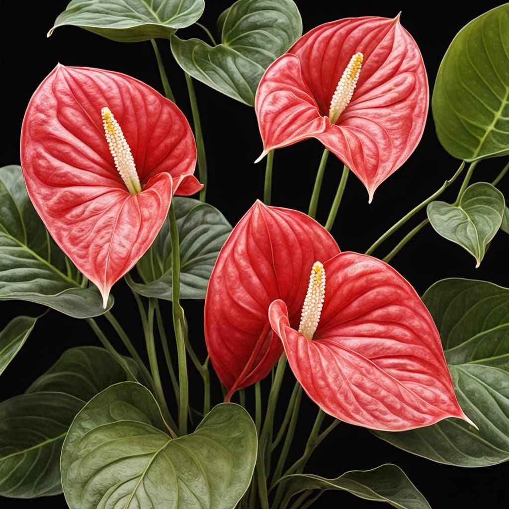Exotic Anthurium Bloom in Vibrant Colors