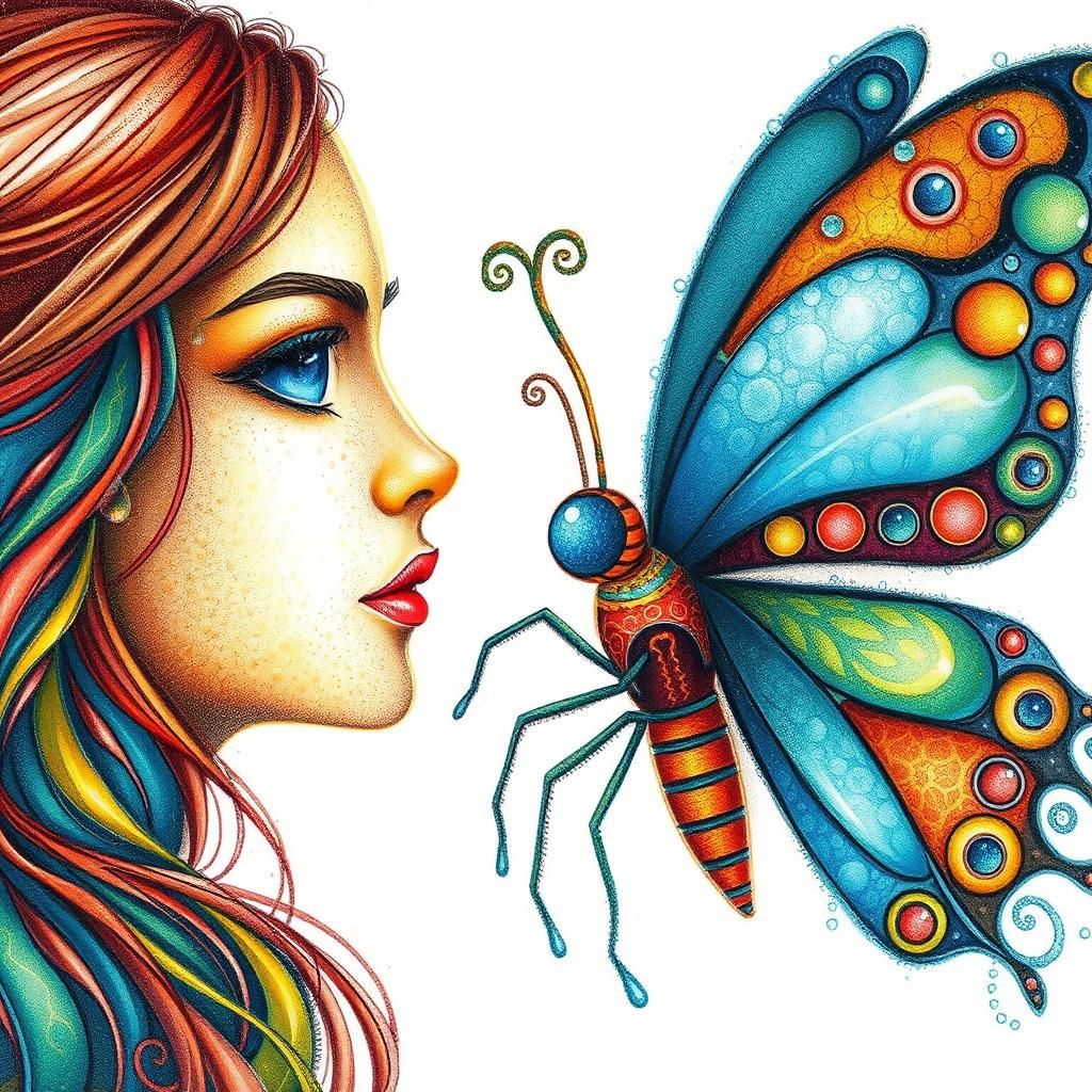 Dewdrop Figure in Dreamlike Forest, Surreal Art