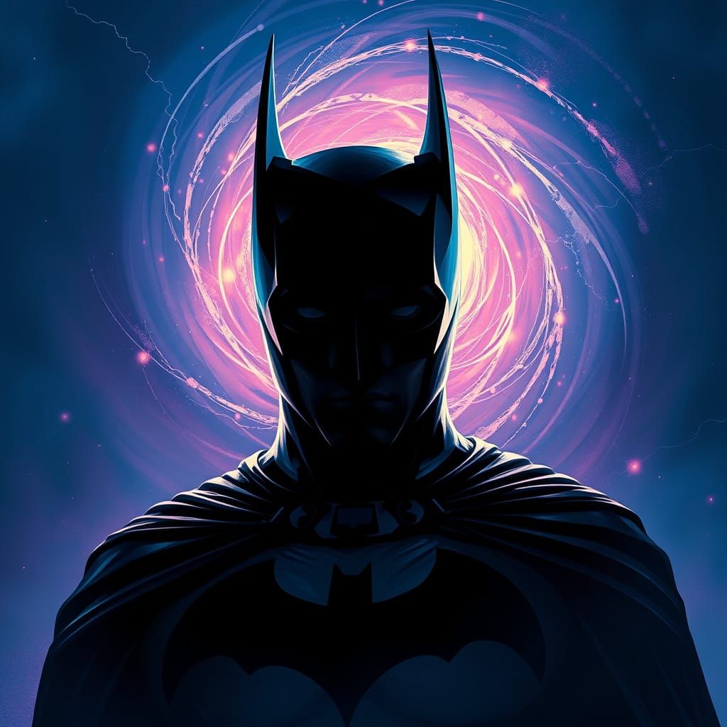 Batman in Phantom Zone: Noir Digital Painting