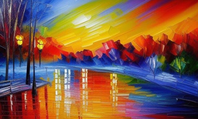 Expressionist Oil Painting with Impasto Texture