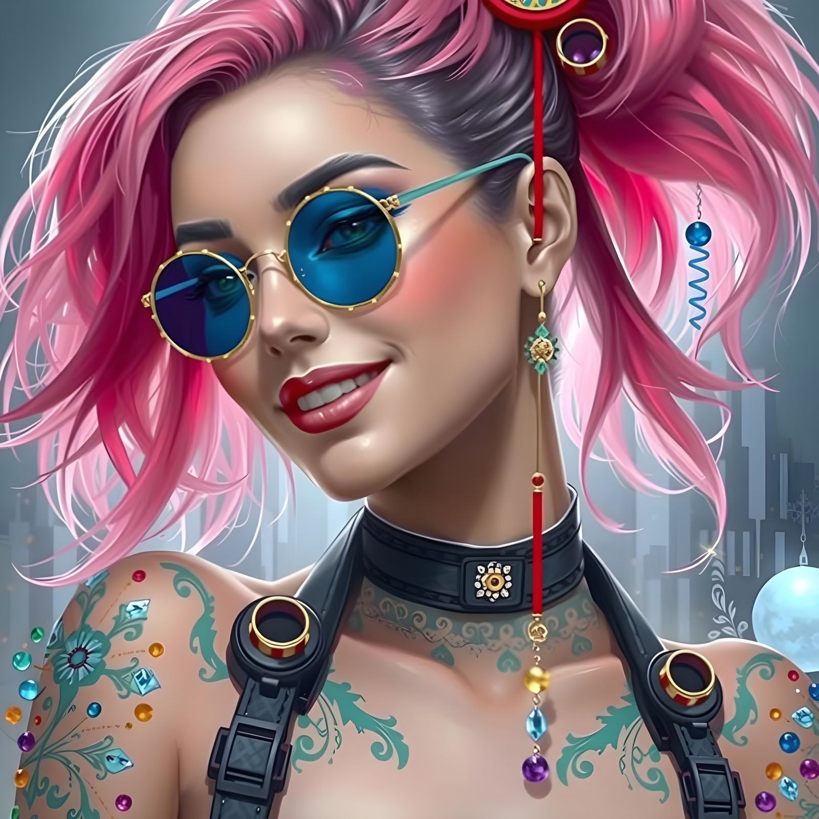 Wassily Kandinsky-Inspired Fashion Fusion in Neon Colors