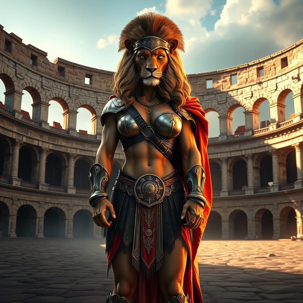 Eternal Gladiatoress in Photorealistic Roman Colosseum