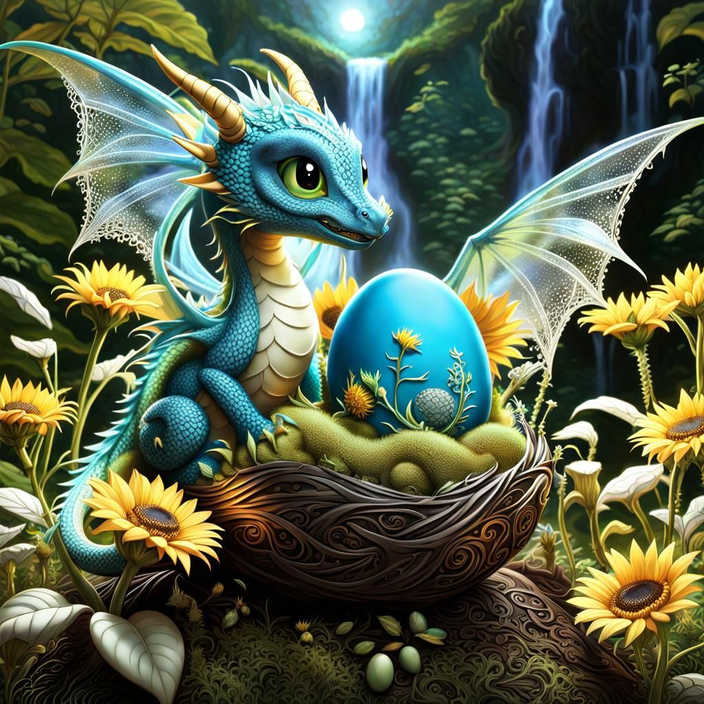 Intricate 3D Dragon Sculpture in Rainbow Colors