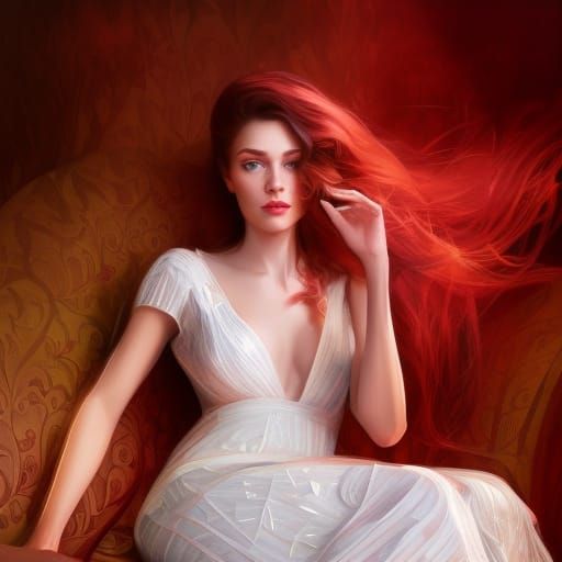 Elegant Countess in Lace Dress: Hyperrealistic Portrait