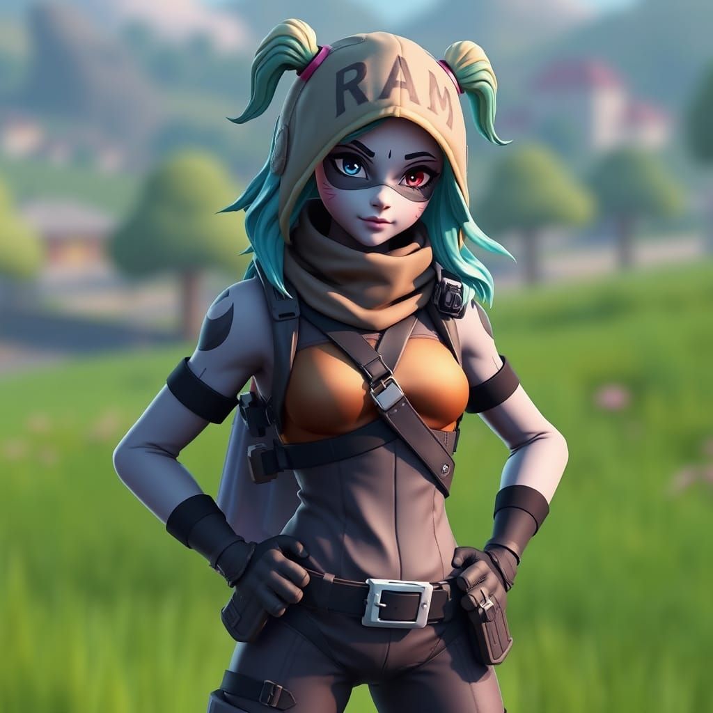 Glamorous Fortnite Girl Skin in Vibrant Colors